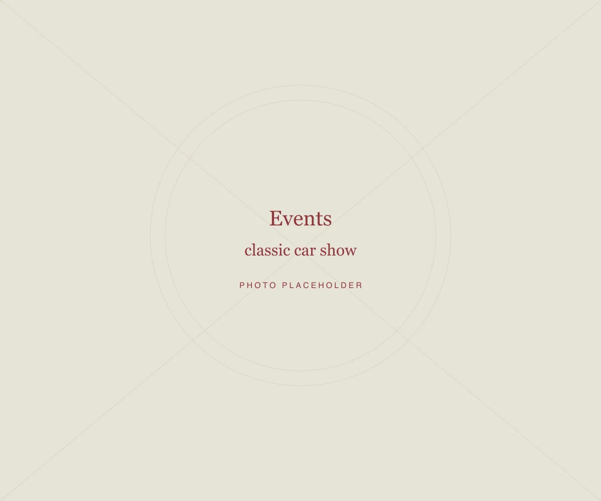 Placeholder: Events · classic car show