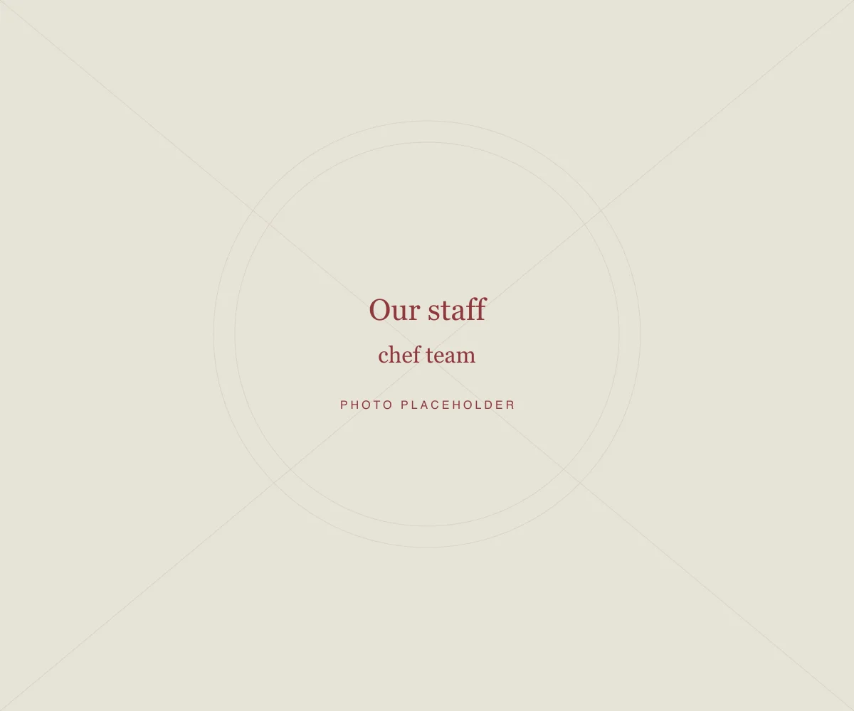 Placeholder: Our staff · chef team