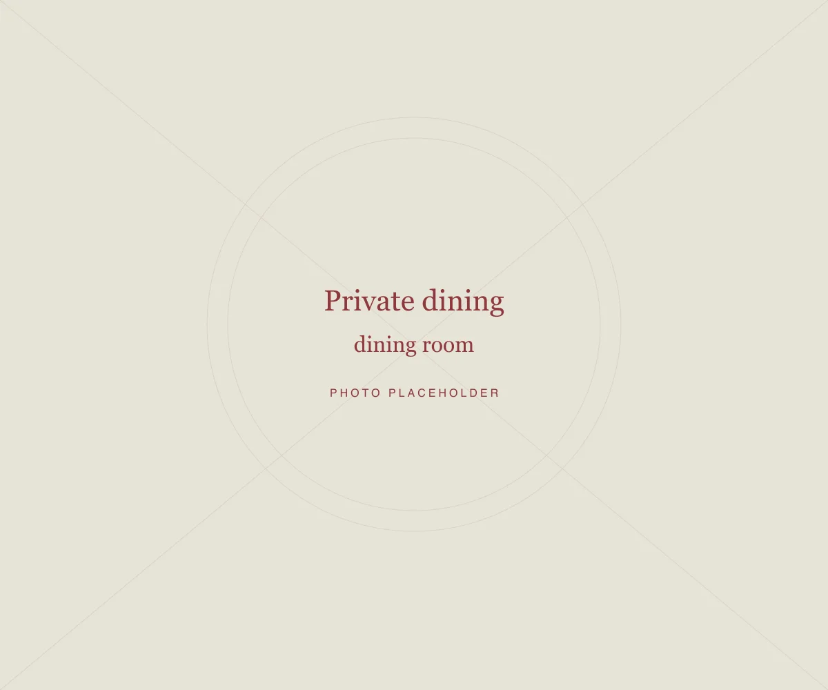 Placeholder: Private dining · dining room
