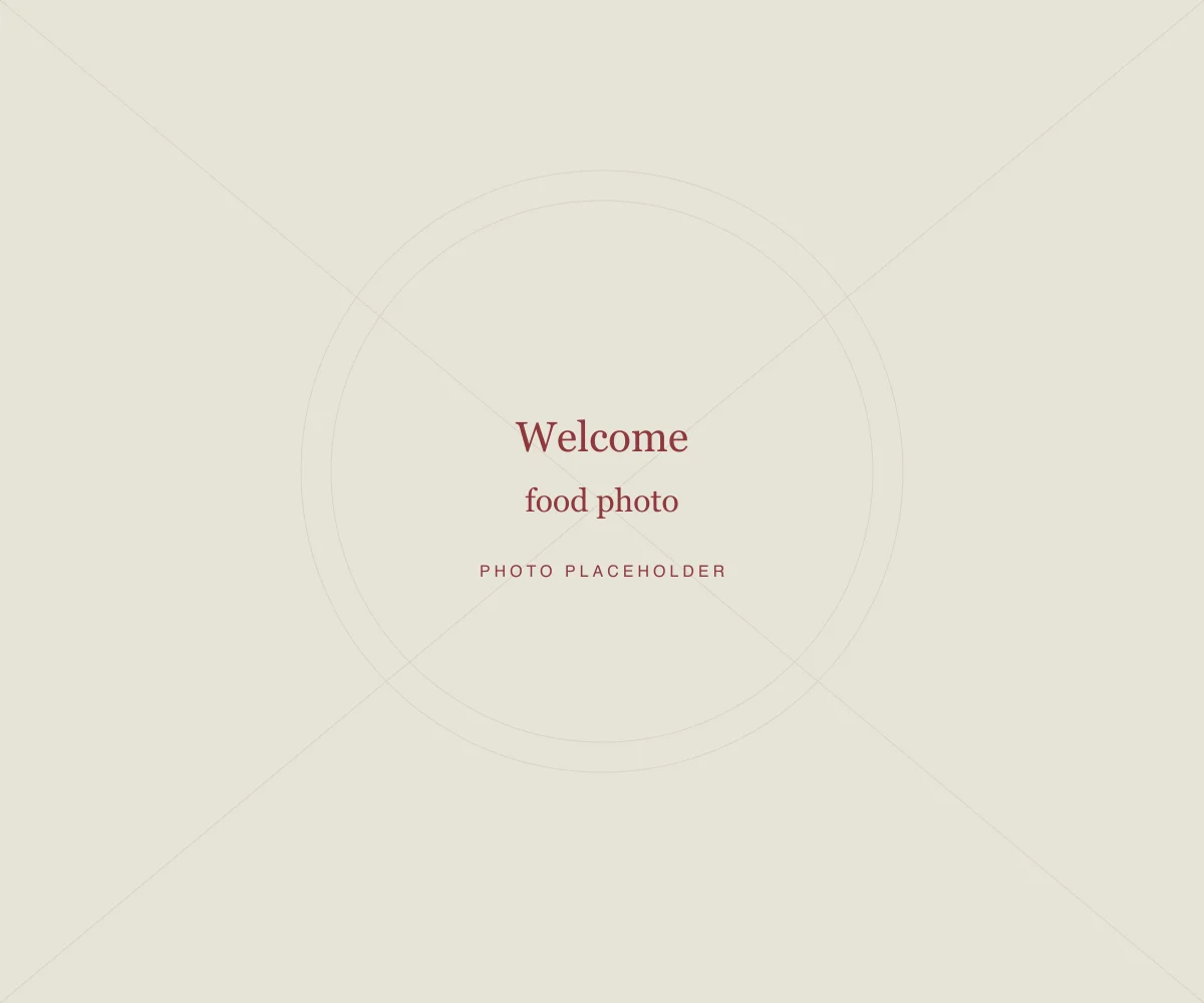 Placeholder: Welcome · food photo